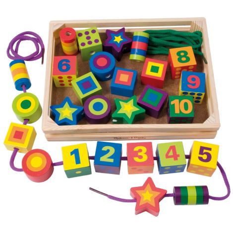 Joc De Insirat Din Lemn Cu Cifre, Montessori, Insira Margelele - Melissa&Doug 3775 - imagine 10